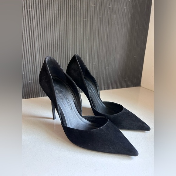 BURBERRY Virna 105 Black Suede Classic Pumps Heels 36 - Picture 2 of 15